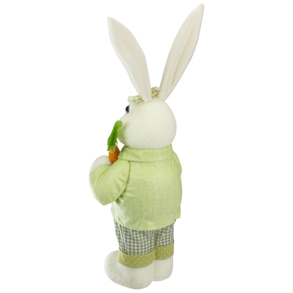 20" White and Green Standing Rabbit Easter Figure. Picture 4