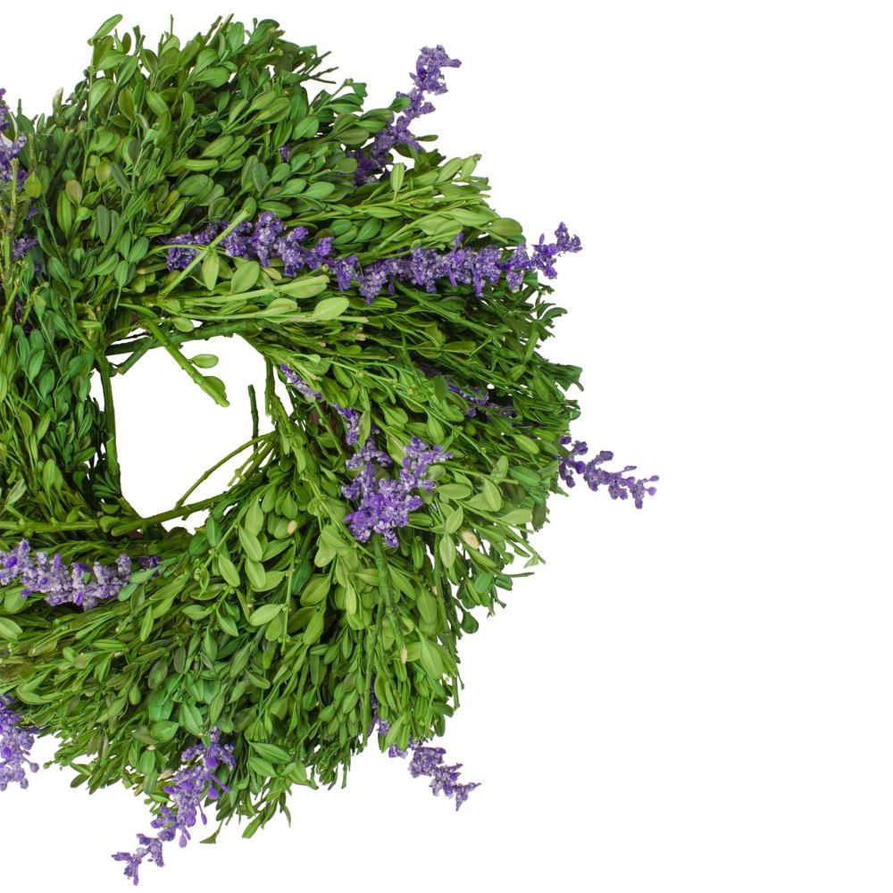 Purple Lavender and Green Foliage Artificial Spring Wreath  11-Inch. Picture 2