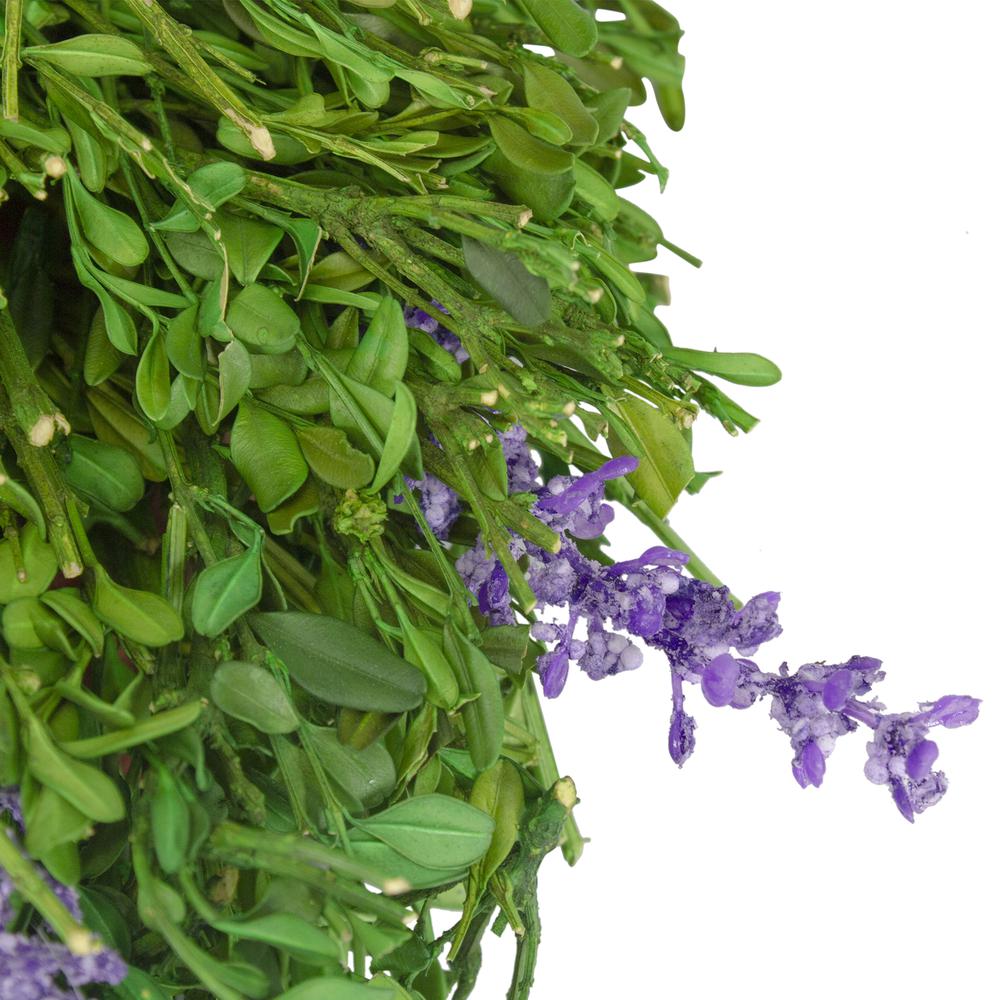 Purple Lavender and Green Foliage Artificial Spring Wreath  11-Inch. Picture 3