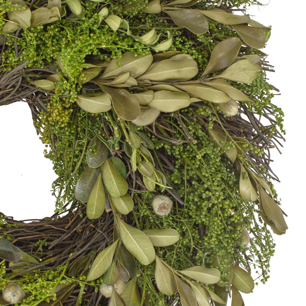 Mixed Foliage and Willow Bud Artificial Spring Wreath  10-Inch. Picture 3