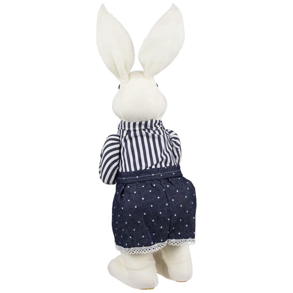 Standing Girl Bunny with Basket Easter Figure - 19" - Navy Blue. Picture 4