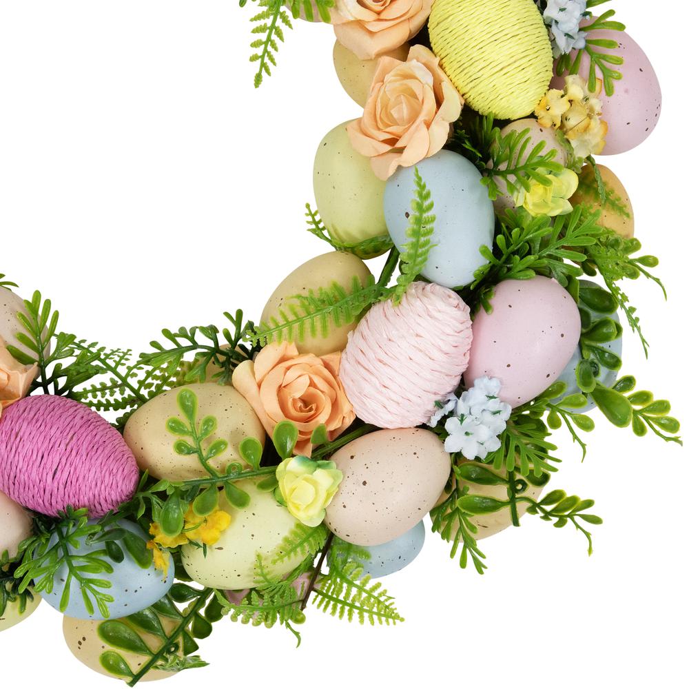Artificial Floral Easter Egg Spring Wreath - 15". Picture 2