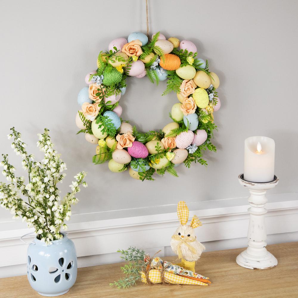 Artificial Floral Easter Egg Spring Wreath - 15". Picture 6
