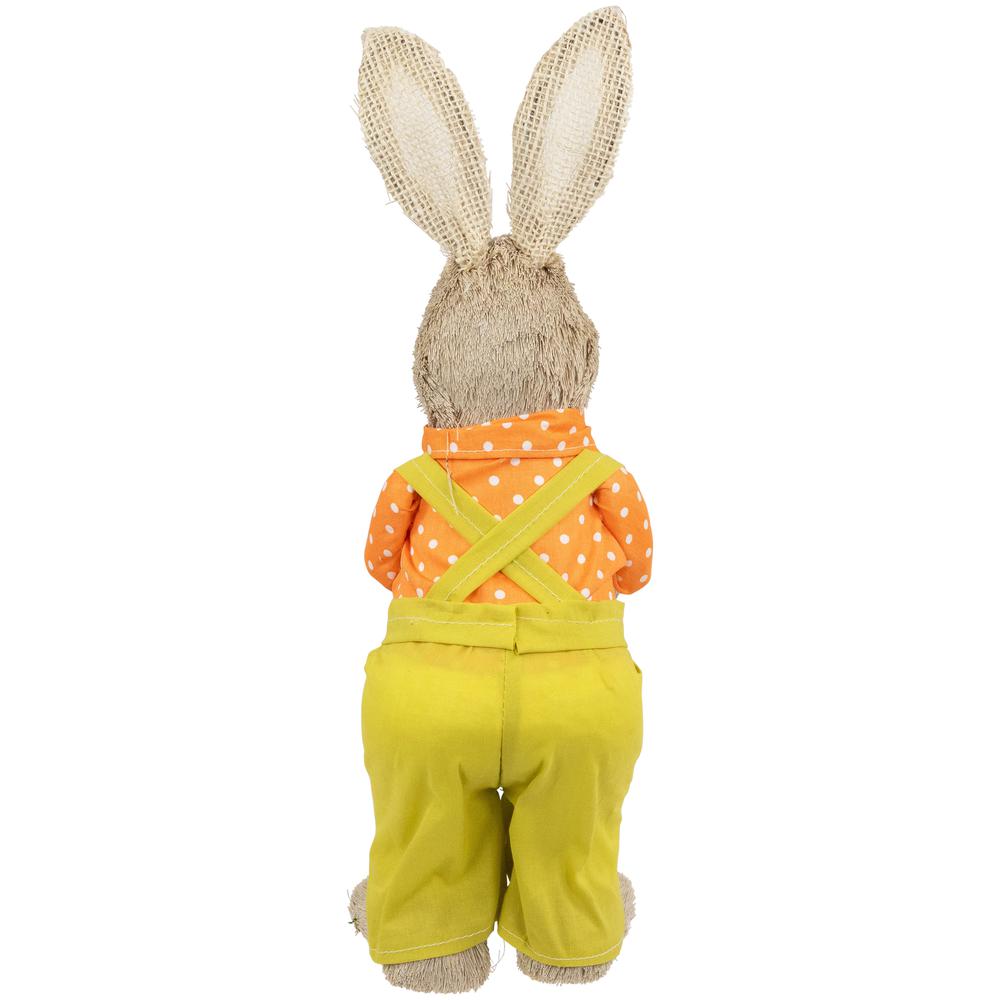Standing Boy Rabbit with Carrot Easter Figure - 16" - Orange and Green. Picture 4