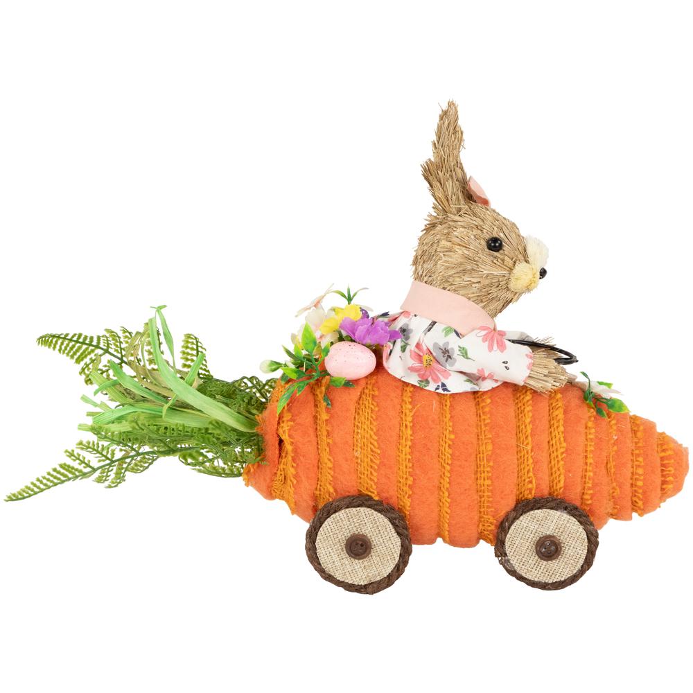Girl Bunny with Carrot Car Easter Decoration - 13". Picture 2