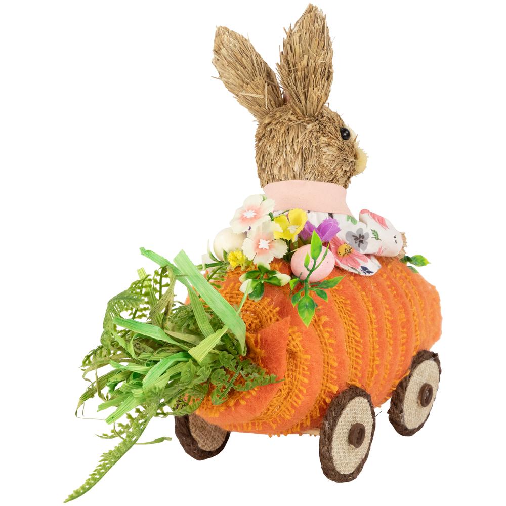 Girl Bunny with Carrot Car Easter Decoration - 13". Picture 3
