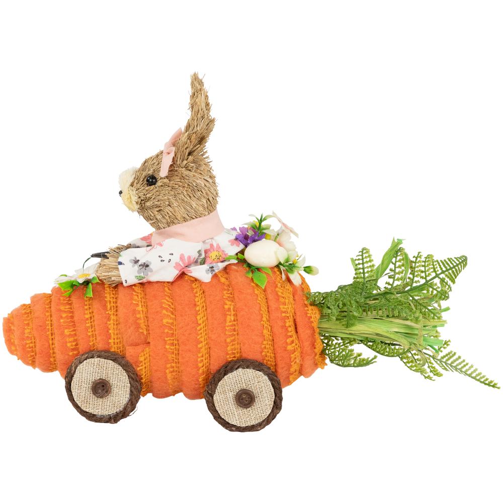 Girl Bunny with Carrot Car Easter Decoration - 13". Picture 4
