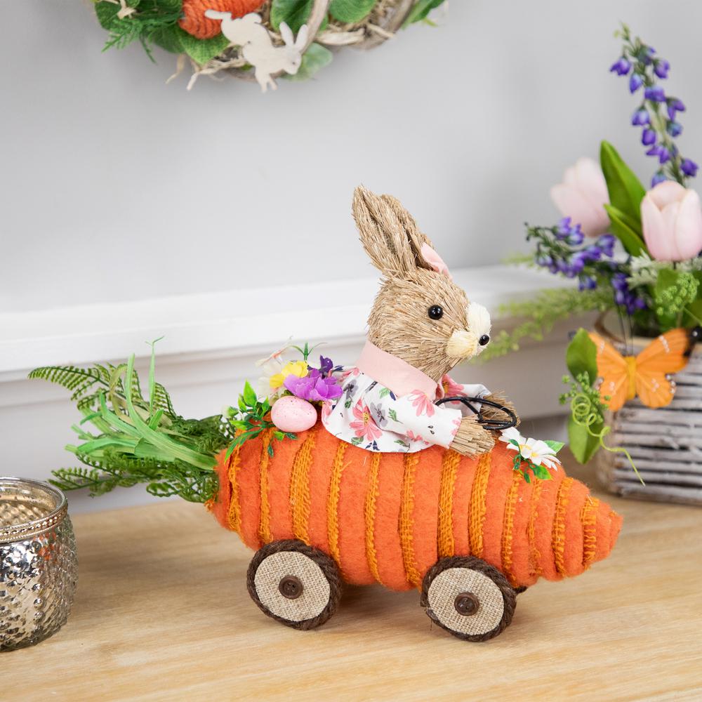 Girl Bunny with Carrot Car Easter Decoration - 13". Picture 5
