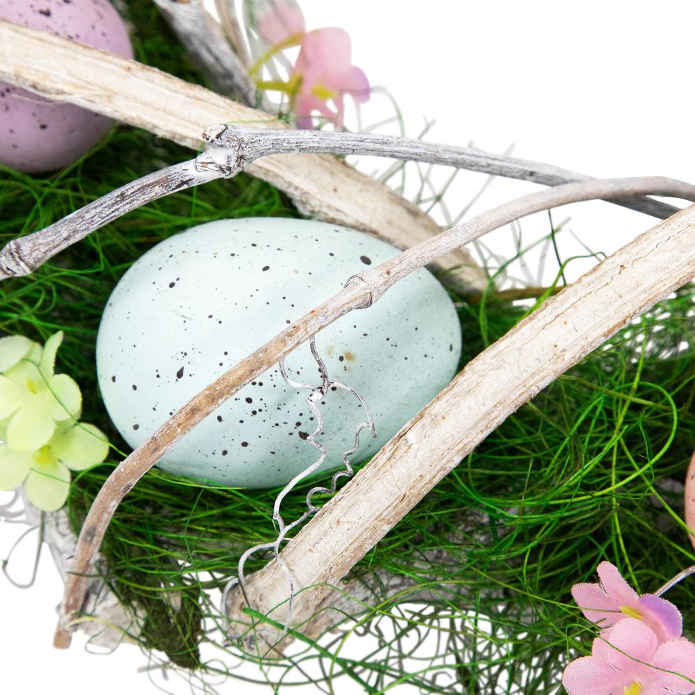 Speckled Eggs and Spring Flowers Easter Wreath - 15". Picture 4