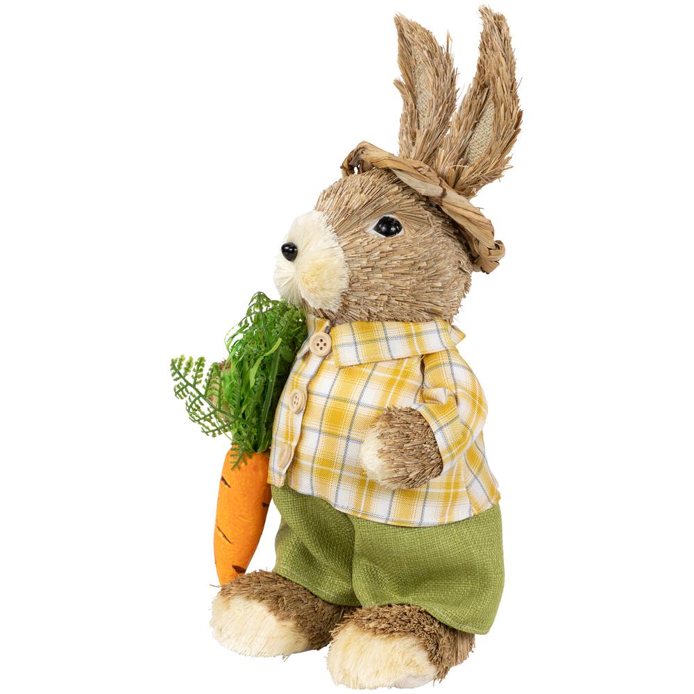 Rustic Boy Rabbit with Carrot Standing Easter Figure - 13.75". Picture 3