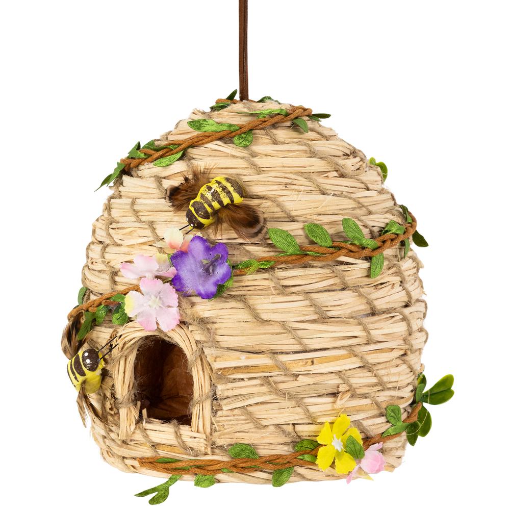 Beehive with Bees Spring Hanging Decoration - 6.25". Picture 3