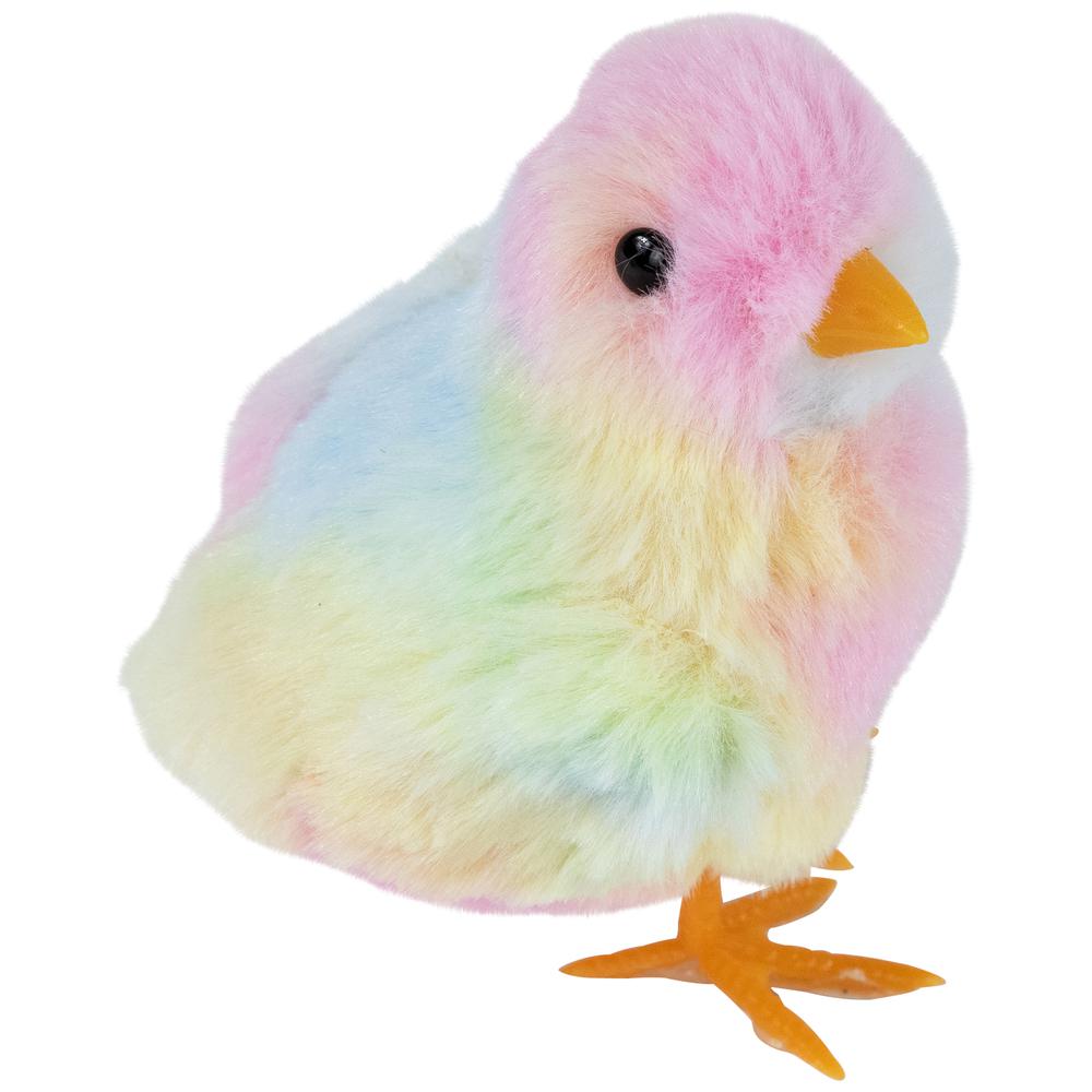 Plush Tie Dye Easter Chick Figurines - 4.25" - Set of 3. Picture 5