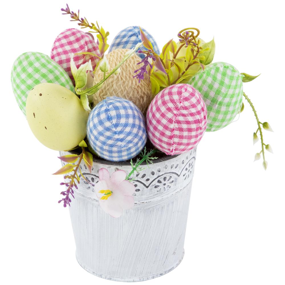 Easter Egg Spring Potted Floral Arrangement - 7". Picture 2
