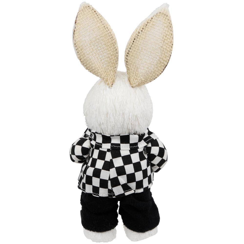 Boy Easter Rabbit Figurine in Checkered Jacket - 10". Picture 4