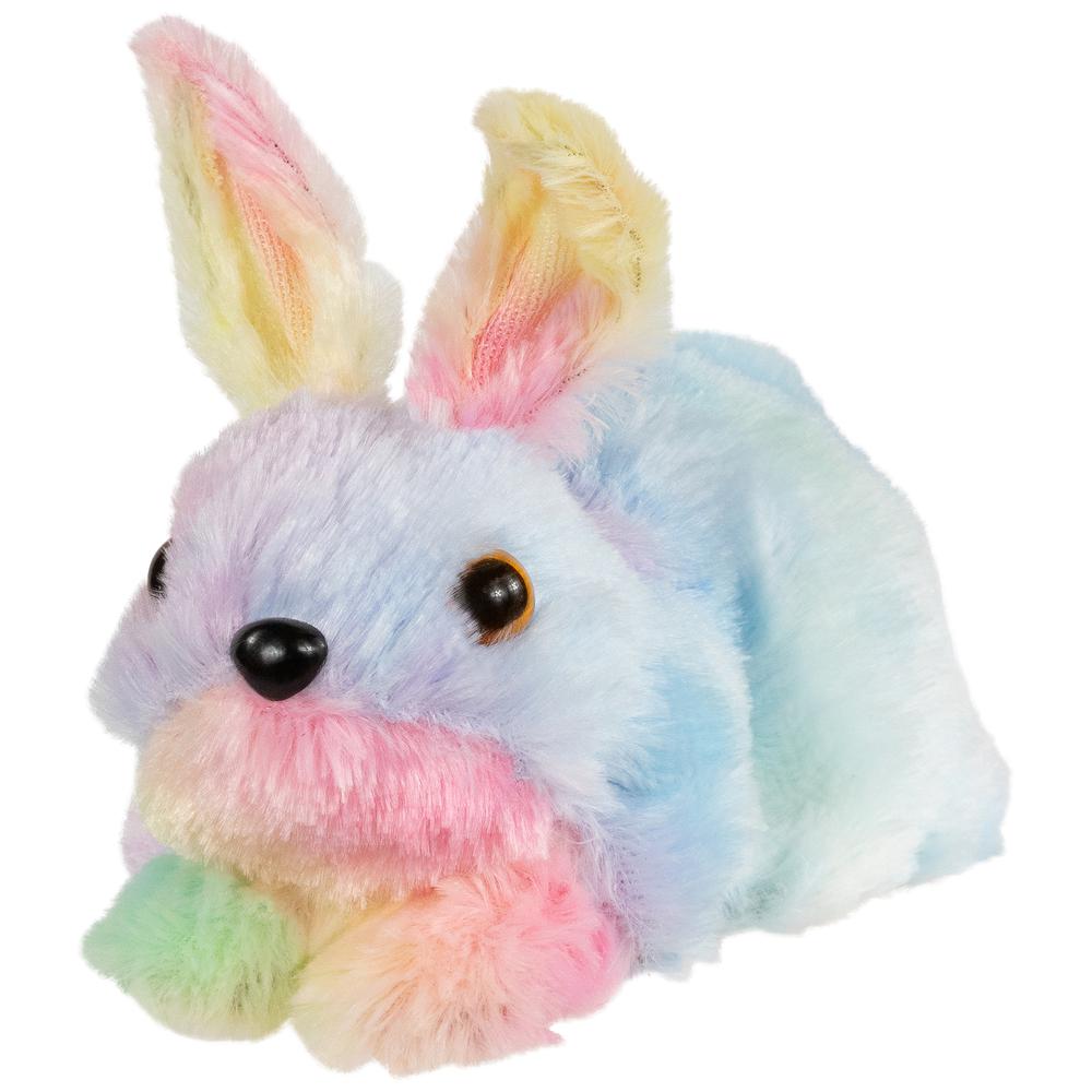 Plush Easter Bunny Tabletop Figurine - 7" - Multi-Color. Picture 1