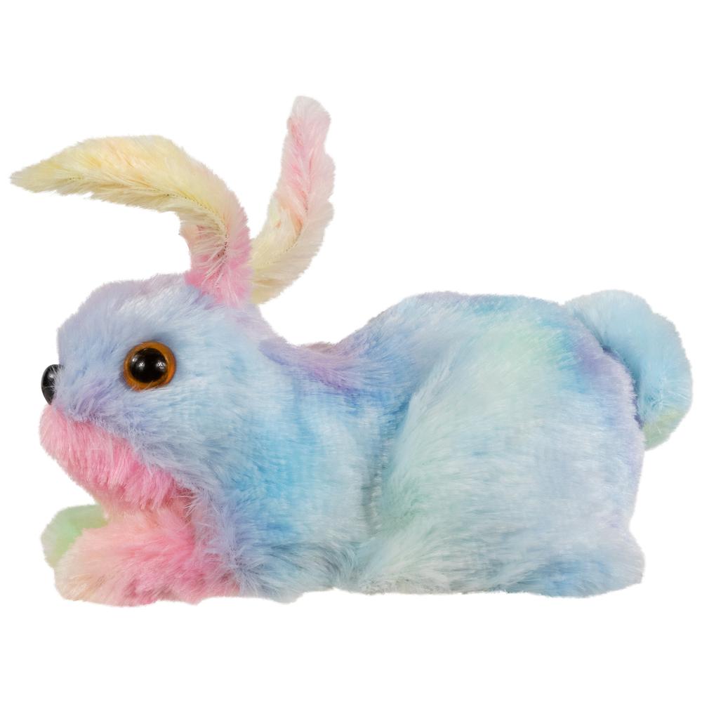 Plush Easter Bunny Tabletop Figurine - 7" - Multi-Color. Picture 4