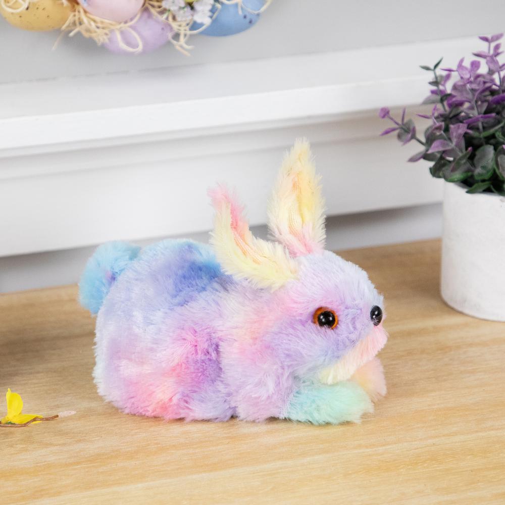 Plush Easter Bunny Tabletop Figurine - 7" - Multi-Color. Picture 6