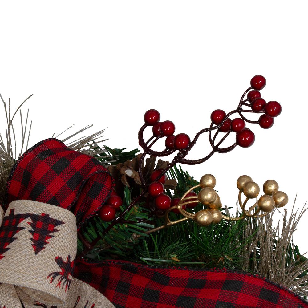 Bows and Berries Artificial Christmas Wreaths - 24-Inch  Unlit. Picture 3