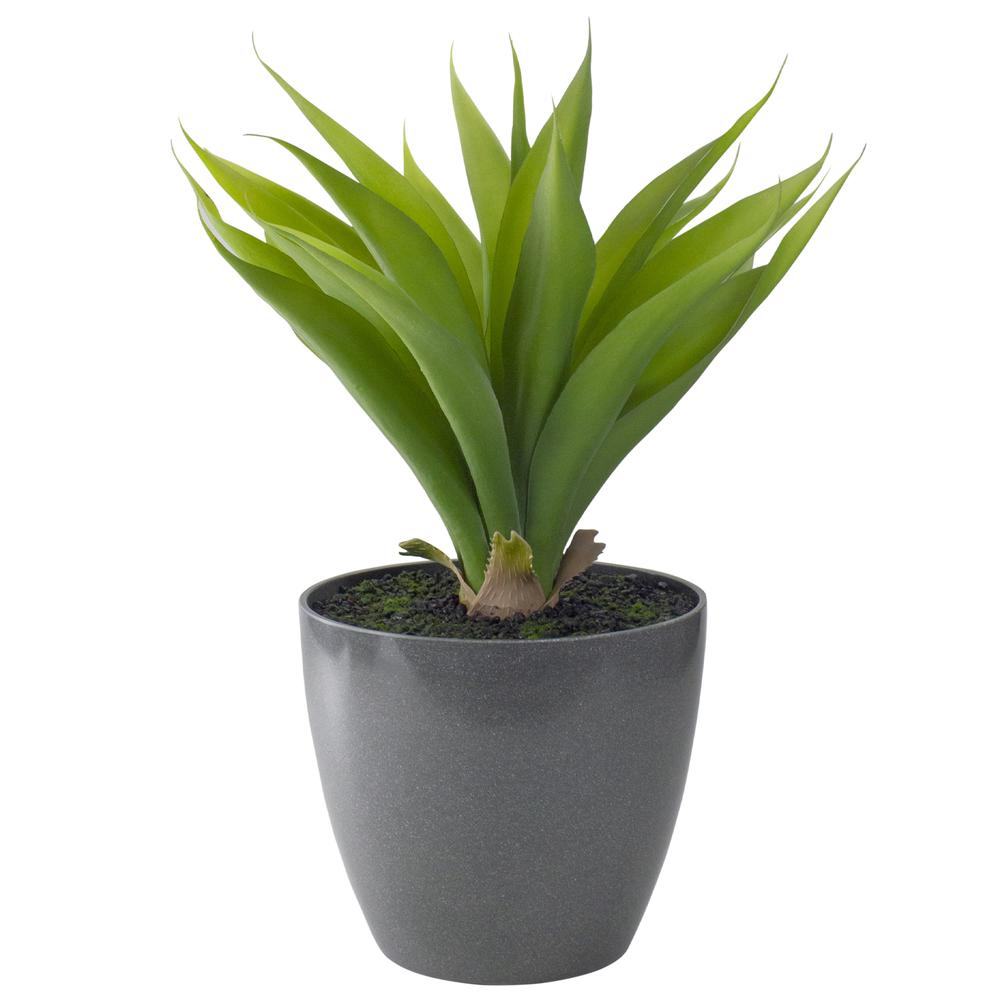 22" Potted Green Artificial Agave Plant. Picture 1