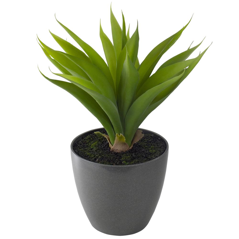 22" Potted Green Artificial Agave Plant. Picture 4