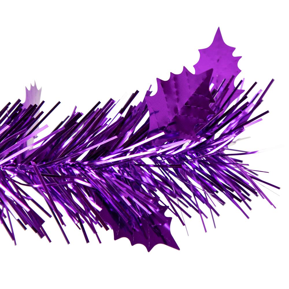 6' Purple Tinsel Pop-Up Artificial Christmas Tree  Unlit. Picture 4