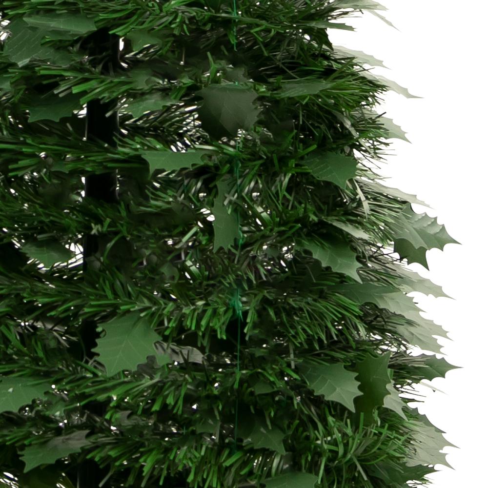 6' Green Tinsel Pop-Up Artificial Christmas Tree  Unlit. Picture 3