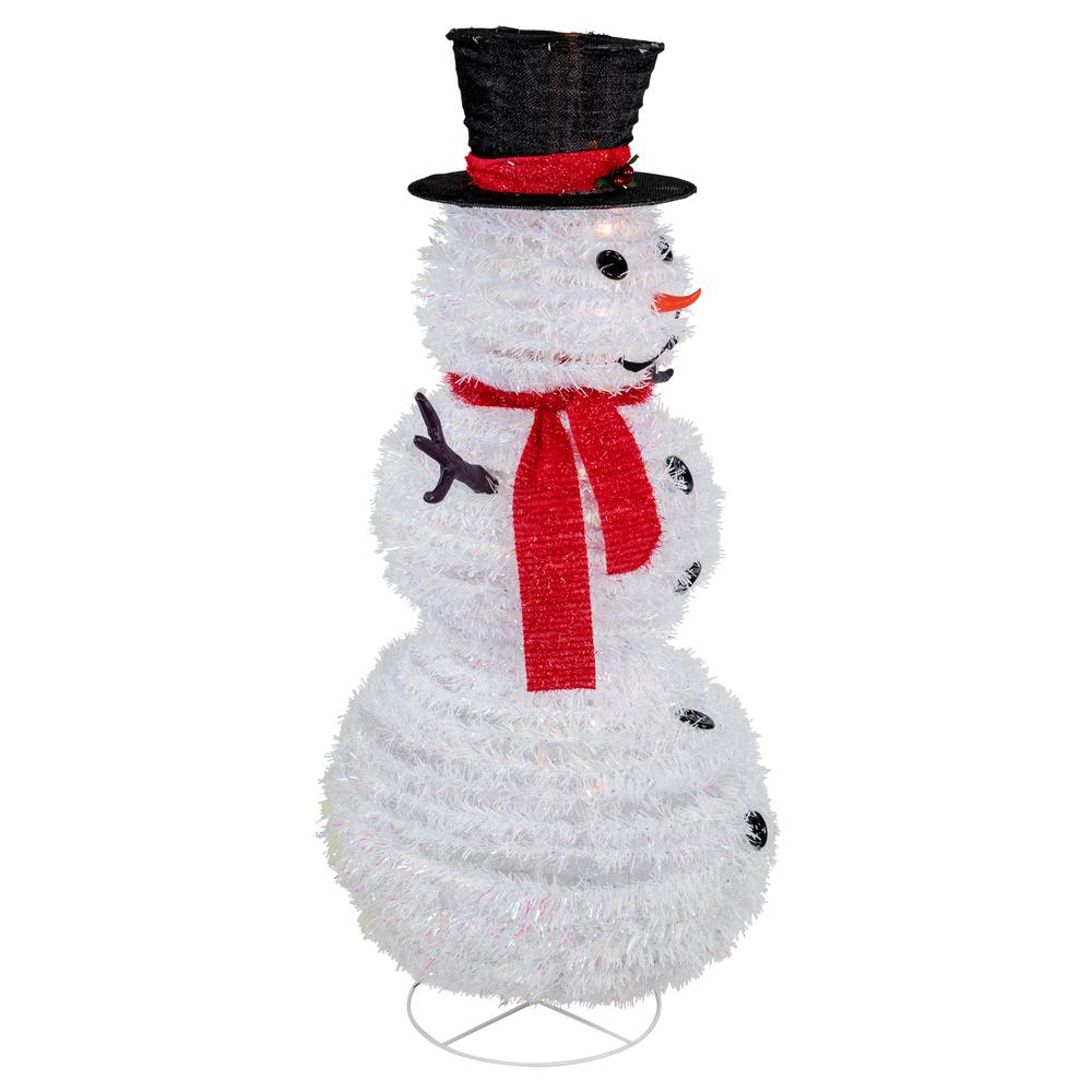 4' Lighted Pop-Up Snowman Outdoor Christmas Decoration. Picture 2