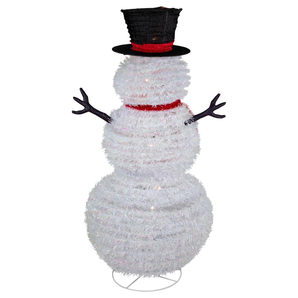 4' Lighted Pop-Up Snowman Outdoor Christmas Decoration. Picture 4