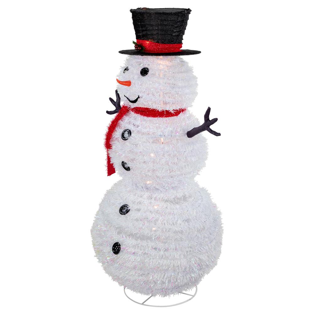 4' Lighted Pop-Up Snowman Outdoor Christmas Decoration. Picture 3