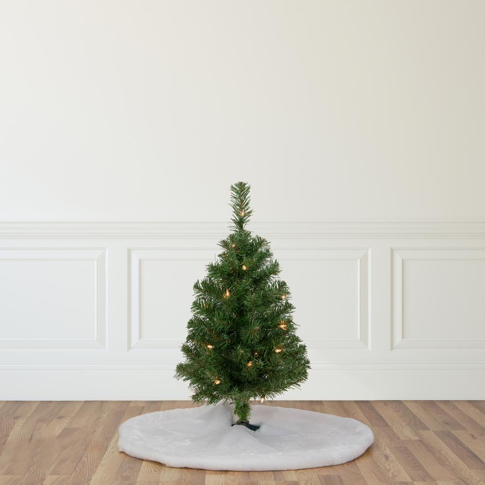 2' Pre-Lit Oakridge Noble Fir Artificial Christmas Tree  Clear Lights. Picture 2