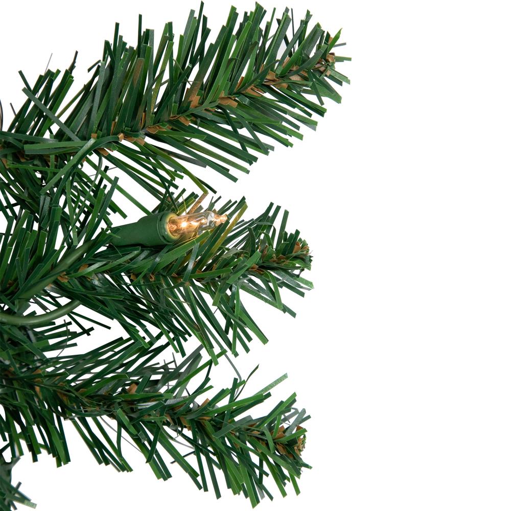 36" Pre-Lit Everett Pine Artificial Christmas Wreath  Clear Lights. Picture 3