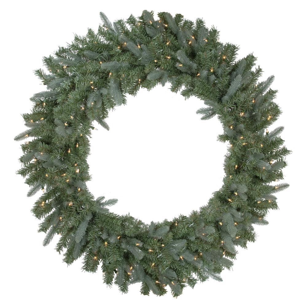 Real Touch Granville Fraser Fir Artificial Christmas Wreath - 48" - Clear Lights. Picture 1