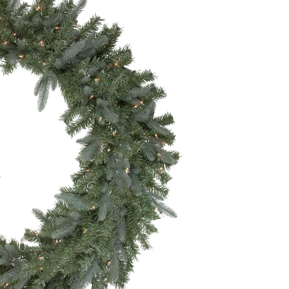 Real Touch Granville Fraser Fir Artificial Christmas Wreath - 48" - Clear Lights. Picture 3