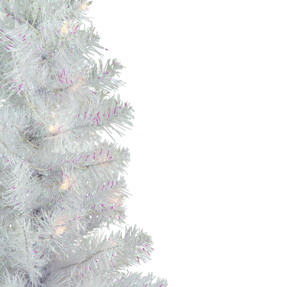3' Pre-lit Rockport White Pine Artificial Christmas Tree  Clear Lights. Picture 3