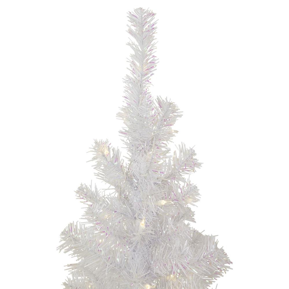 4' Pre-lit Rockport White Pine Artificial Christmas Tree  Clear Lights. Picture 4