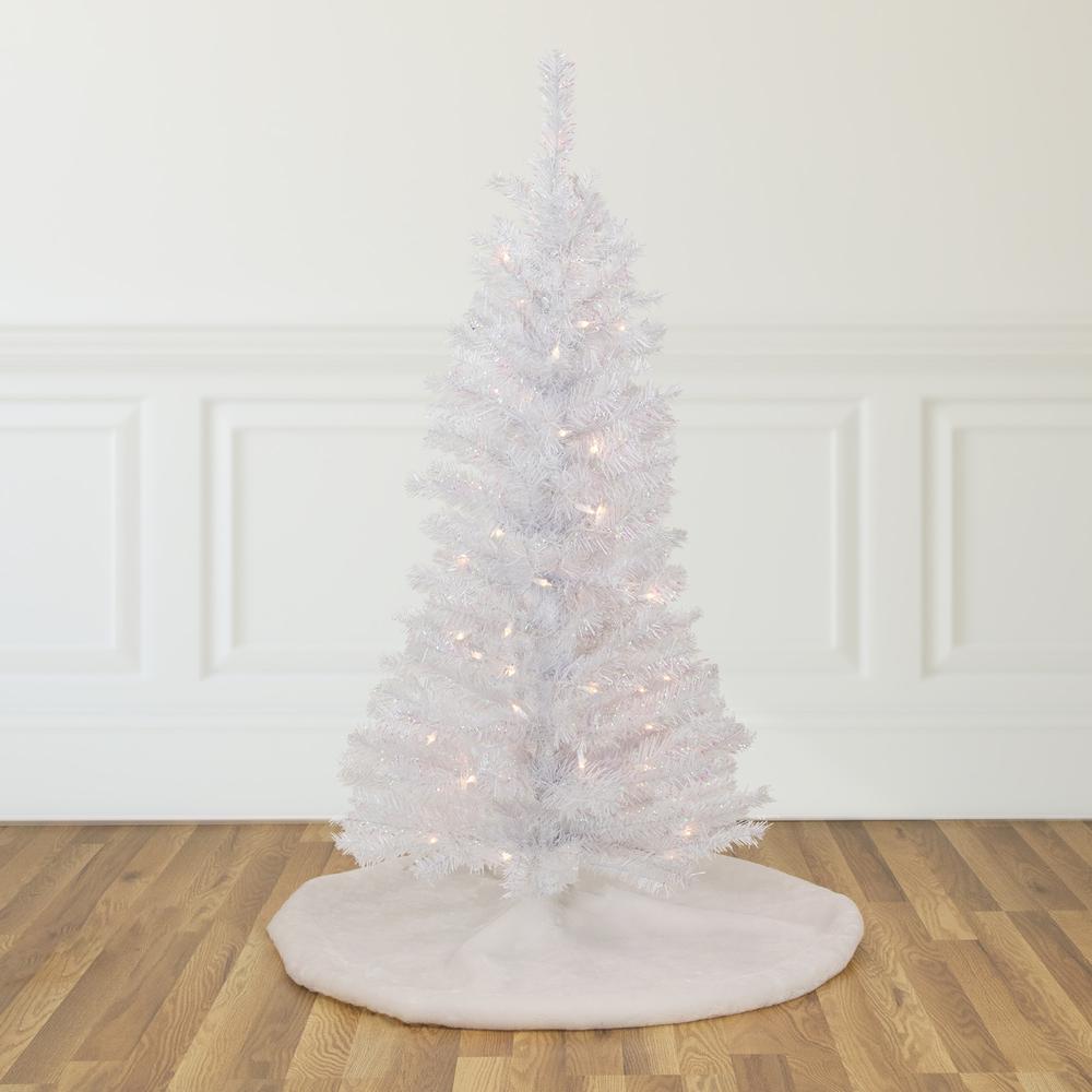 4' Pre-lit Rockport White Pine Artificial Christmas Tree  Clear Lights. Picture 2