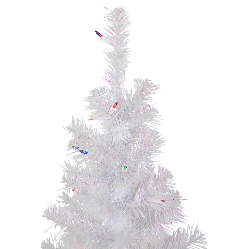 4' Pre-lit Rockport White Pine Artificial Christmas Tree  Multi Lights. Picture 5