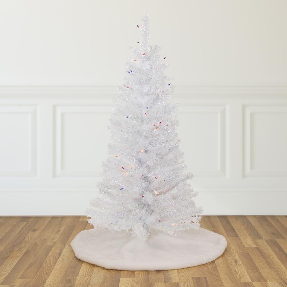 4' Pre-lit Rockport White Pine Artificial Christmas Tree  Multi Lights. Picture 2