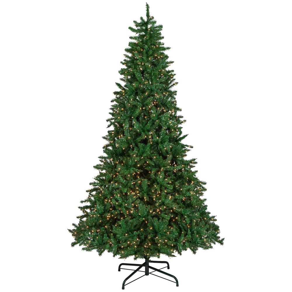 9' Pre-Lit Twin Falls Pine Artificial Christmas Tree  Clear Lights. Picture 1