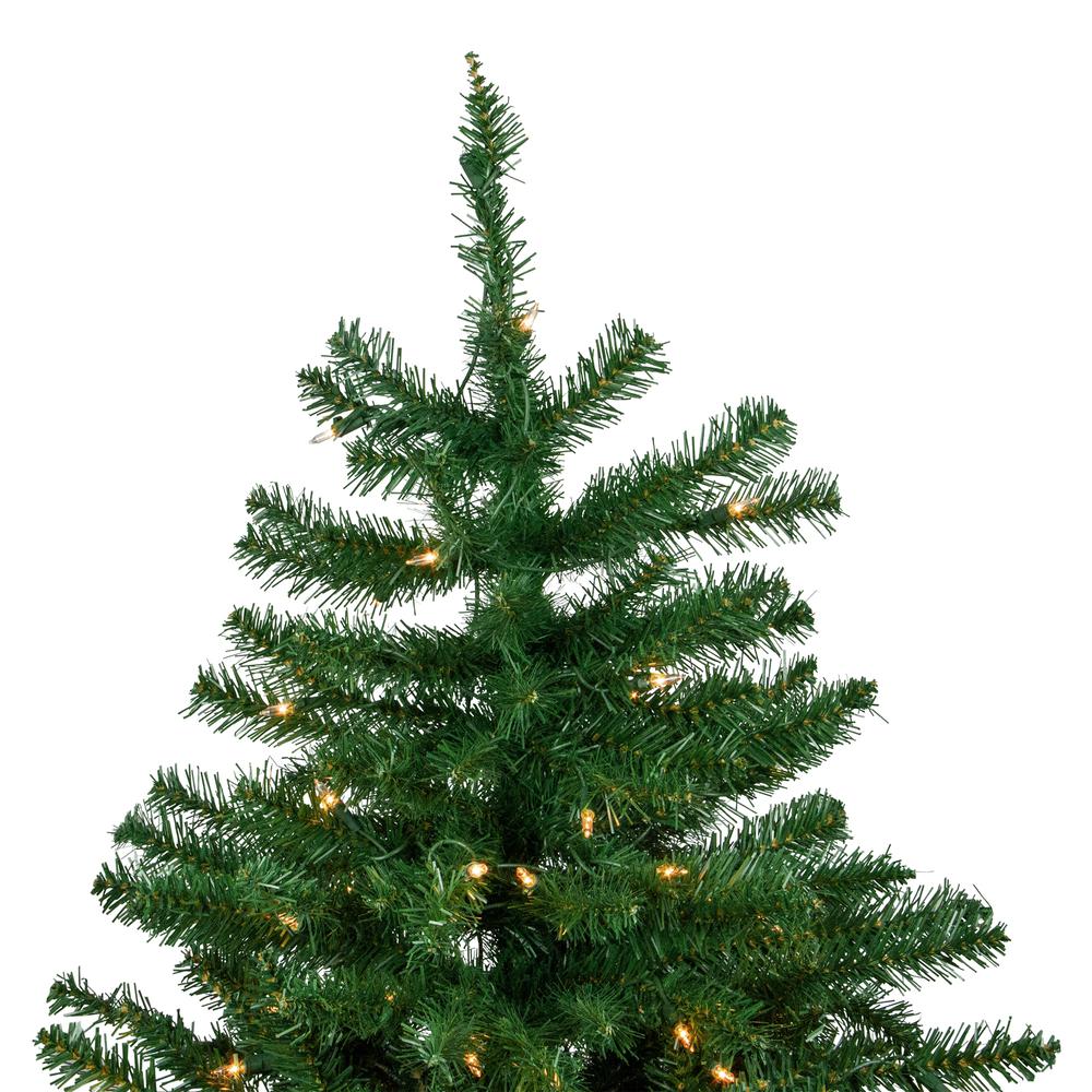 9' Pre-Lit Twin Falls Pine Artificial Christmas Tree  Clear Lights. Picture 2