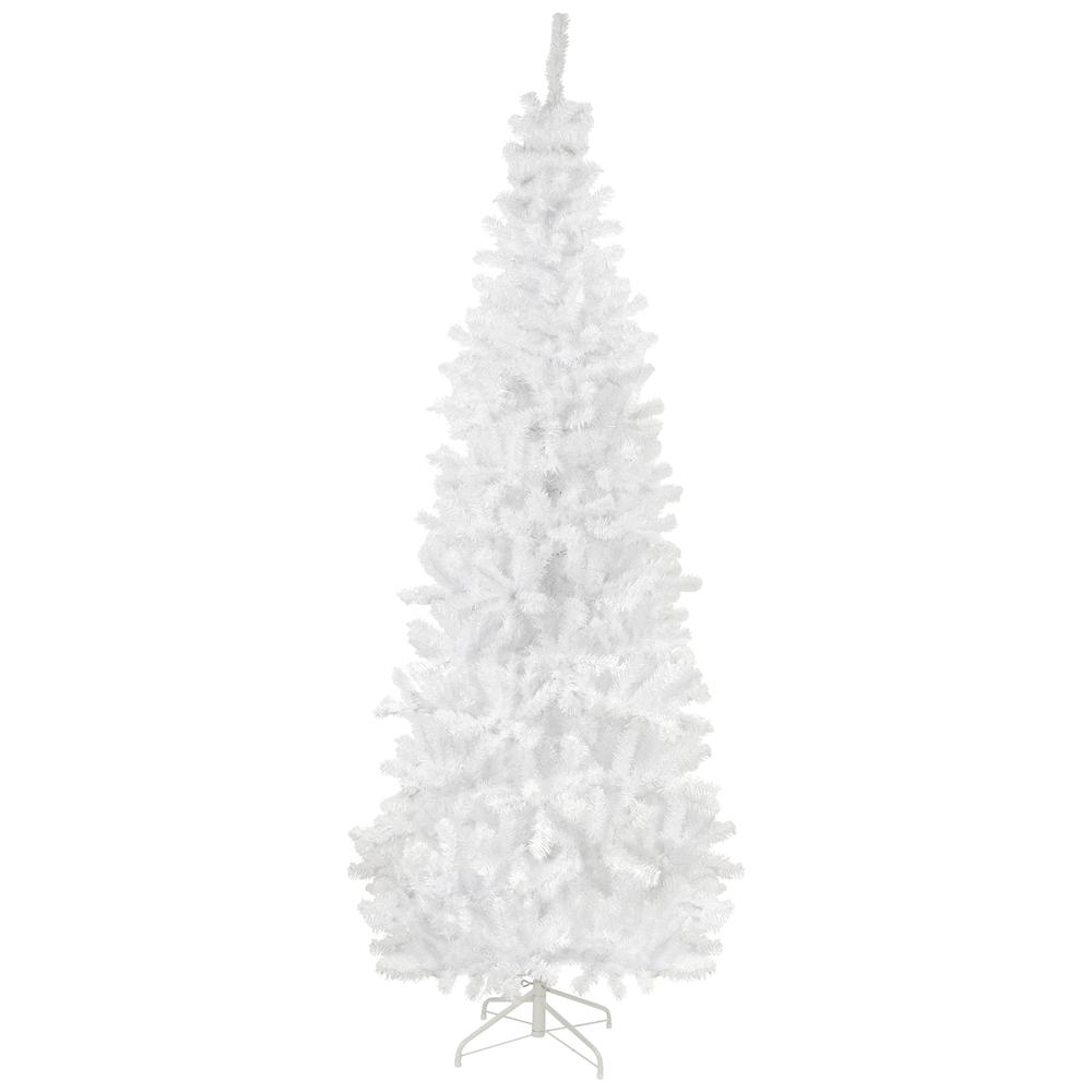 7.5' Pencil White Georgian Pine Artificial Christmas Tree  Unlit. Picture 1