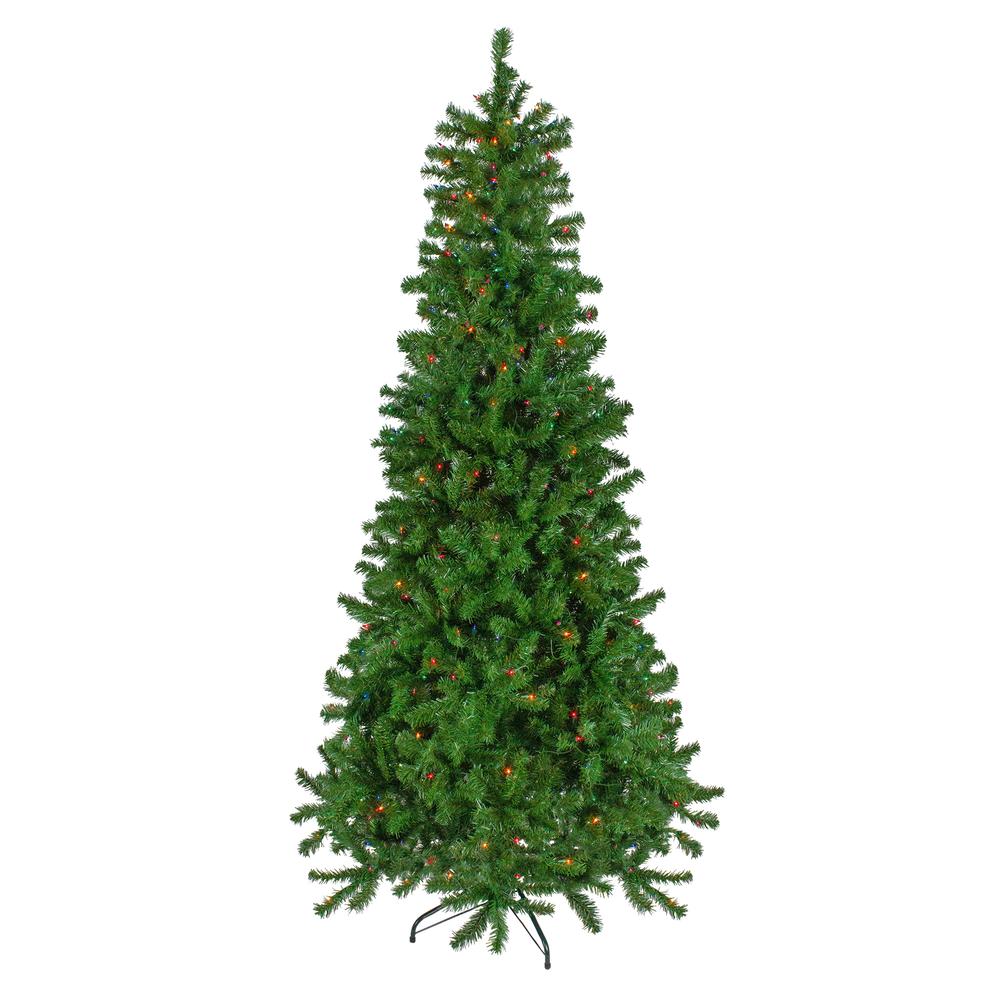 7' Pre-Lit Norfolk Spruce Artificial Christmas Tree  Multi Lights. Picture 1
