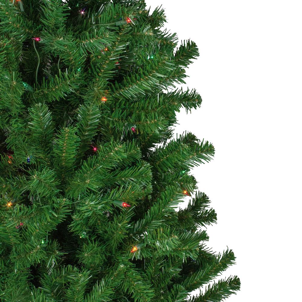 7' Pre-Lit Norfolk Spruce Artificial Christmas Tree  Multi Lights. Picture 3