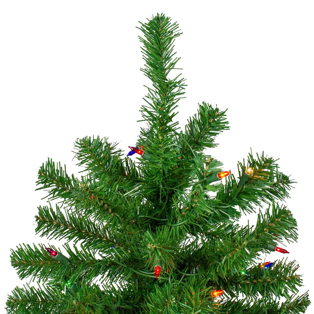 7' Pre-Lit Norfolk Spruce Artificial Christmas Tree  Multi Lights. Picture 4