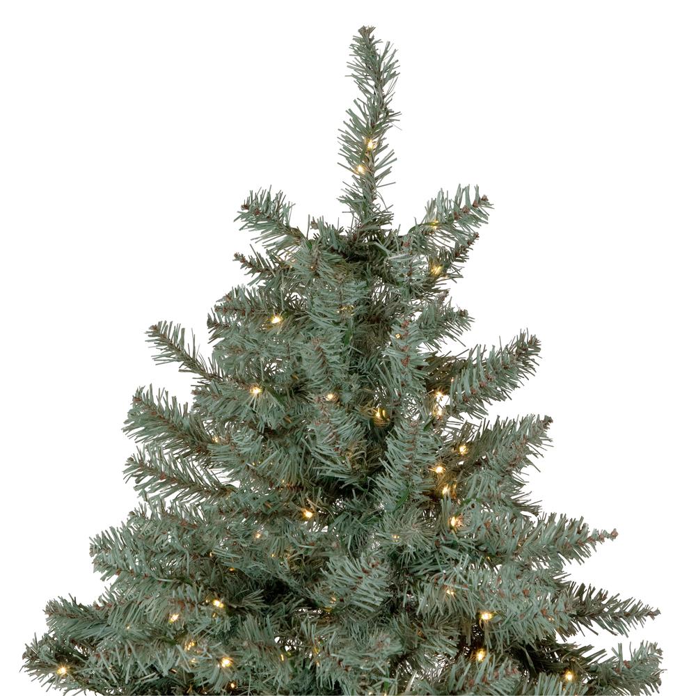 7.5' Pre-Lit Full Newport Spruce Artificial Christmas Tree  LED Lights. Picture 5