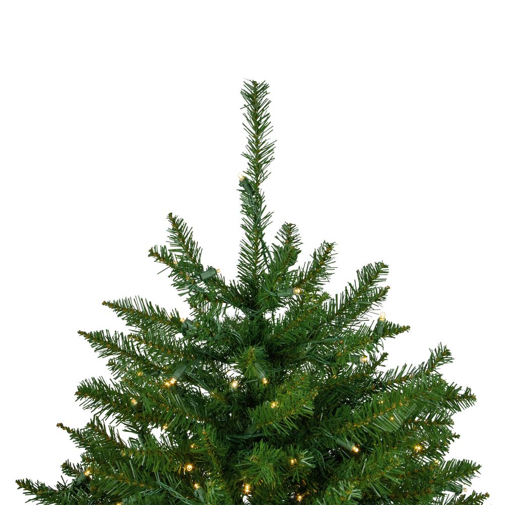 7.5' Pre-Lit Rockwood Pine Artificial Christmas Tree  Clear LED Lights. Picture 3
