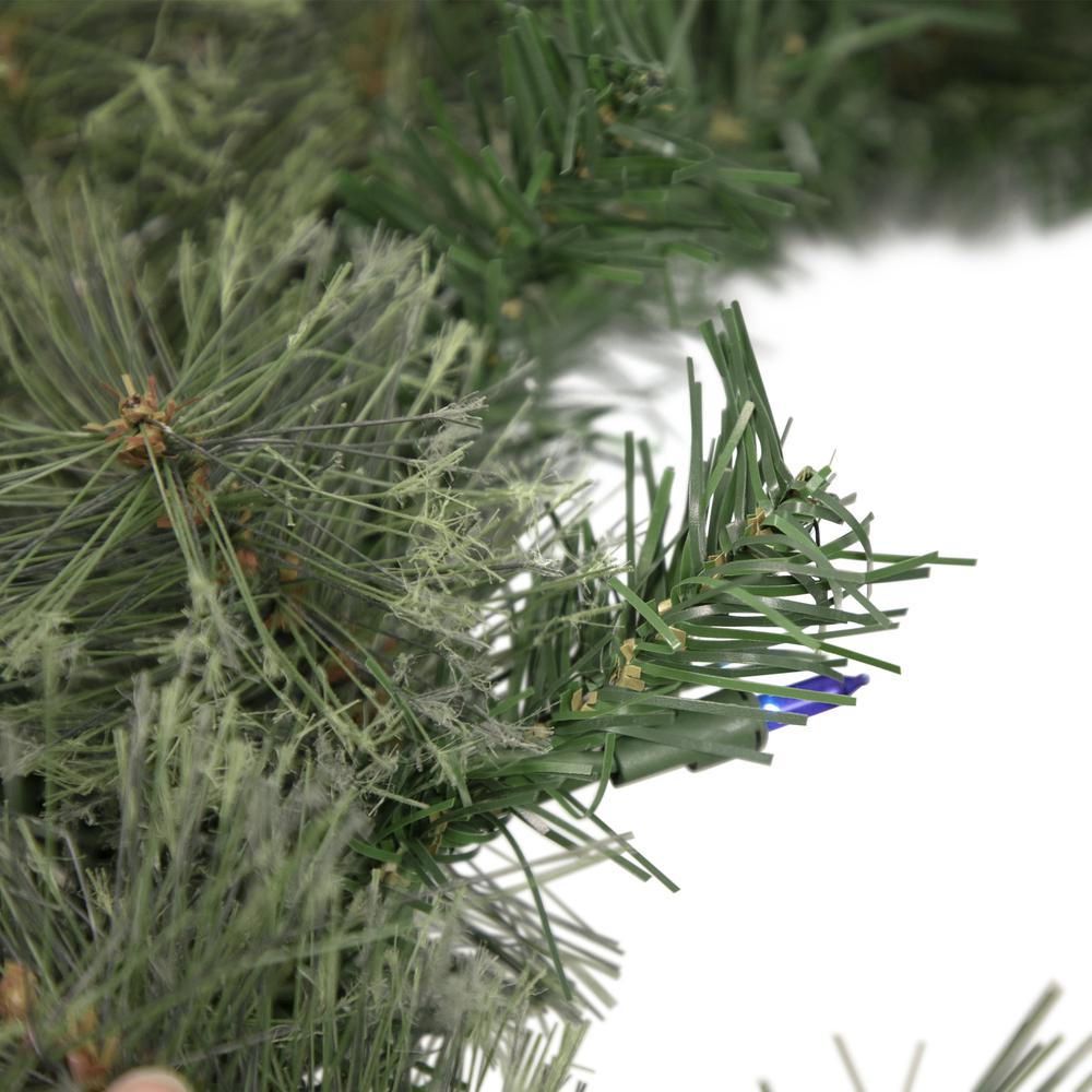 Pre-Lit Oregon Cashmere Pine Artificial Christmas Wreath  24-Inch  Multi Lights. Picture 3