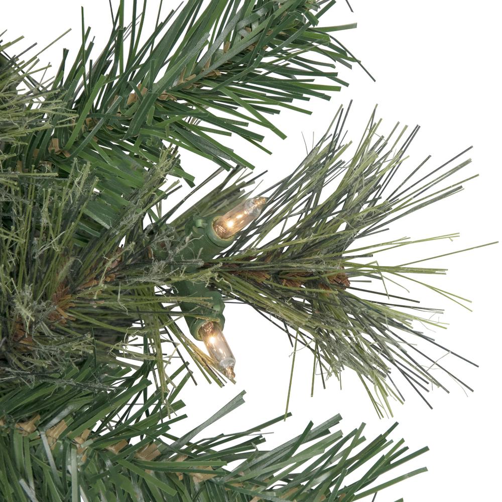 Pre-Lit Oregon Cashmere Pine Artificial Christmas Wreath  48-Inch  Clear Lights. Picture 2