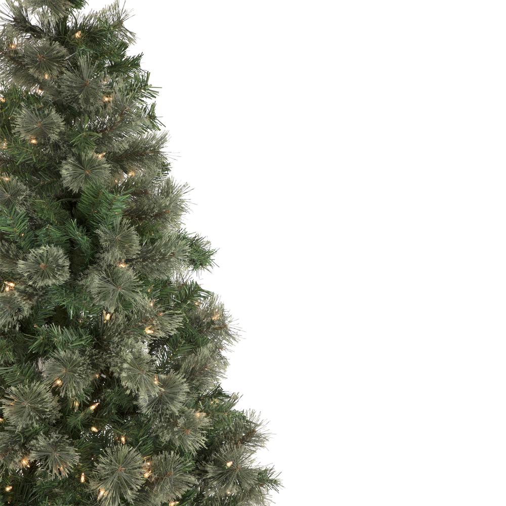 6.5' Pre-Lit Oregon Cashmere Pine Artificial Christmas Tree  Clear Lights. Picture 4