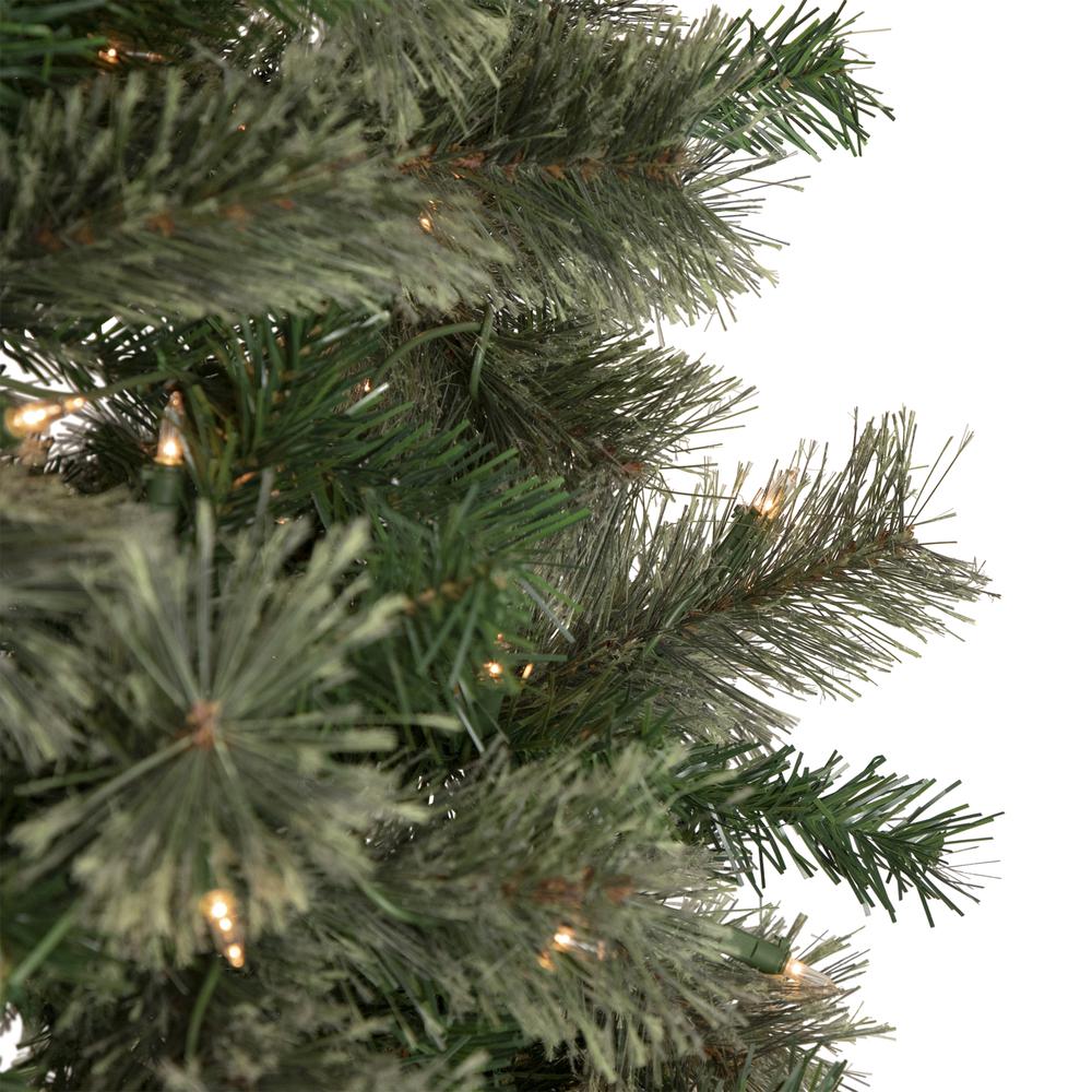 6.5' Pre-Lit Oregon Cashmere Pine Artificial Christmas Tree  Clear Lights. Picture 3